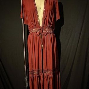 Torrid duster. Brick red. Size 1.